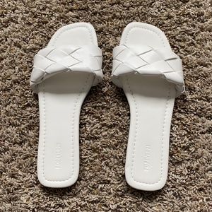 Forever 21 white sandals. Never worn. Size 6.